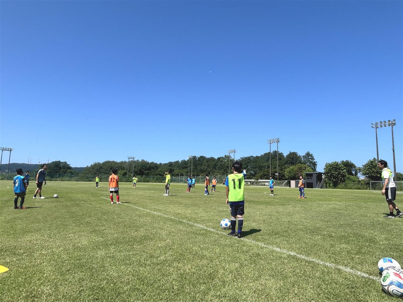 サッカースクールあきたの練習