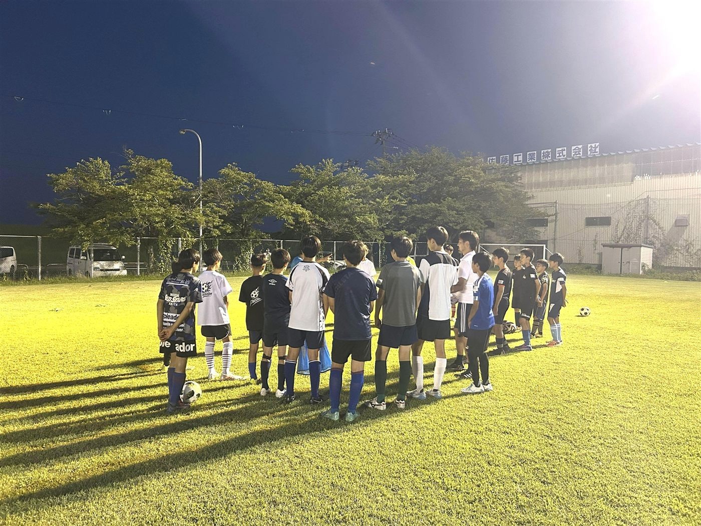 夜の屋外練習