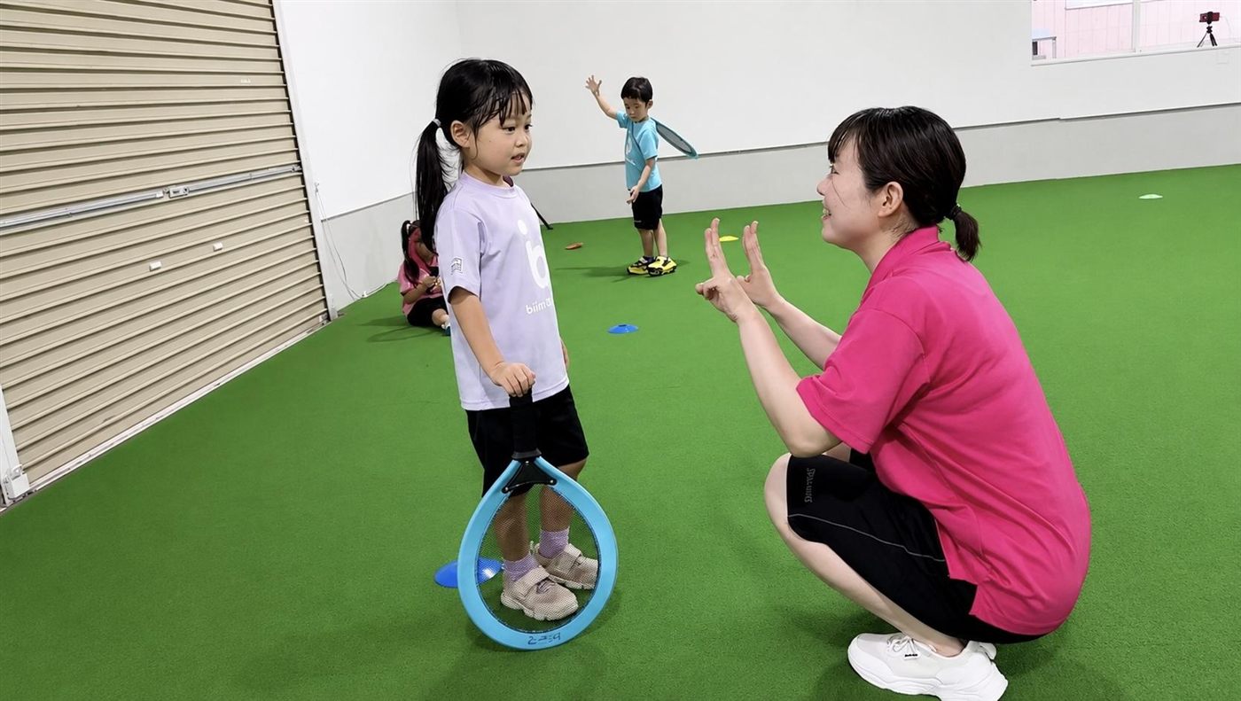 フープを使った運動